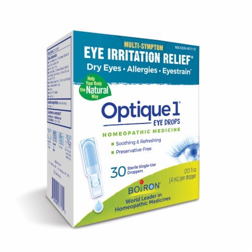 Boiron® Optique 1® Eye Irritation Relief Homeopathic Eye Drops Perspective: left