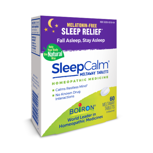 Boiron® SleepCalm Sleep Relief Melt Away Tablets Perspective: left