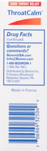 Boiron ThroatCalm Sore Throat Relief Meltaway Tablets Perspective: left
