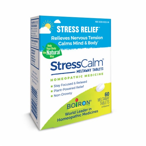 Boiron® StressCalm™ Stress Relief Homeopatic Meltaway Tablets Perspective: left