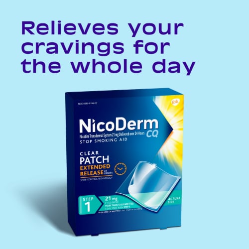 NicoDerm CQ Step One Nicotine Patches Perspective: left