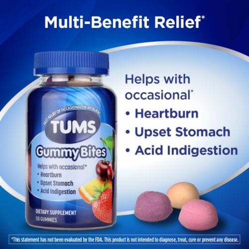 TUMS Assorted Fruit Gummy Bites Perspective: left