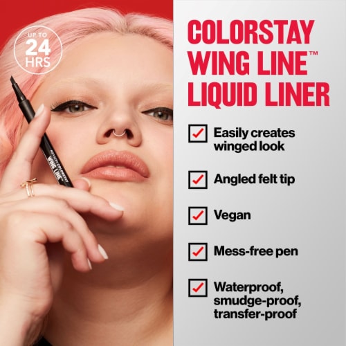 Revlon ColorStay Wing Line Liquid Liner 02 Blackest Black Perspective: left