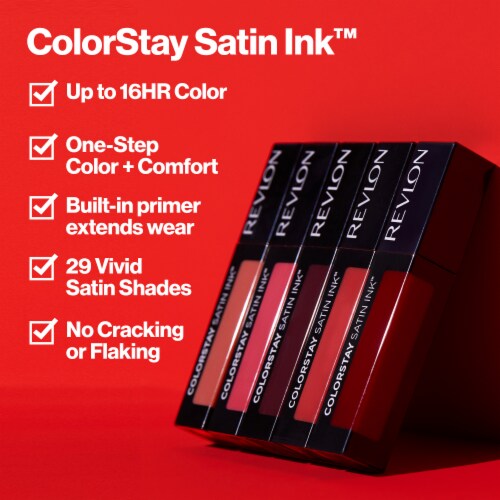 Revlon ColorStay Satin Ink Eyes on You Lipstick Perspective: left