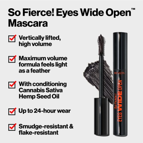 Revlon So Fierce Eyes Wide Open Mascara 103 Black Brown Perspective: left