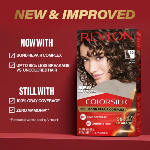 Revlon ColorSilk Permanent Hair Color with Bond Repair Complex 012 Natural Blue Black Perspective: left