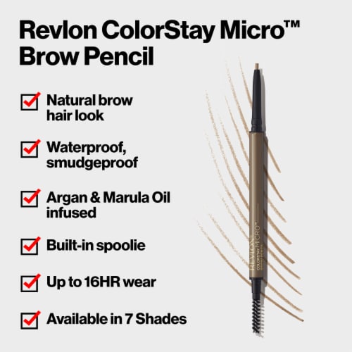 Revlon ColorStay Micro Brow Pencil 453 Soft Brown Perspective: left
