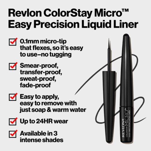 Revlon ColorStay Micro Easy Precision Liquid Eyeliner 303 But First, Wine Perspective: left