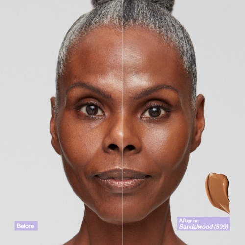 Revlon Illuminance Skin-Caring Foundation 501 Toasted Caramel Perspective: left