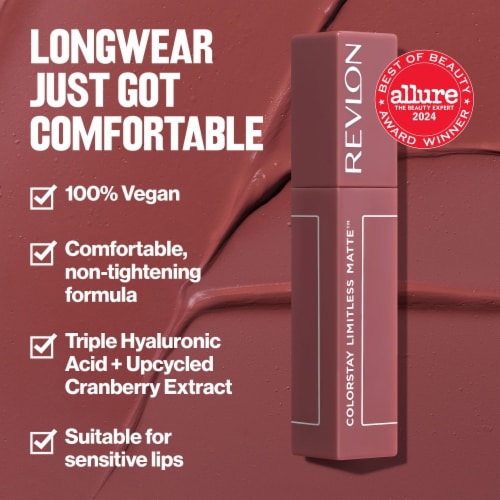 Revlon ColorStay Limitless Matte Liquid Lipstick 010 Top Talent Perspective: left