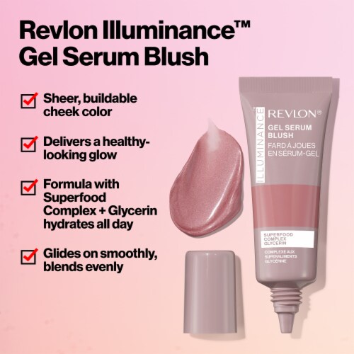 Revlon Illuminance Gel Serum Blush 130 Beaming Coral Perspective: left