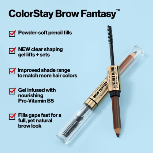 Revlon ColorStay Brow Fantasy 003 Medium Brown Perspective: left