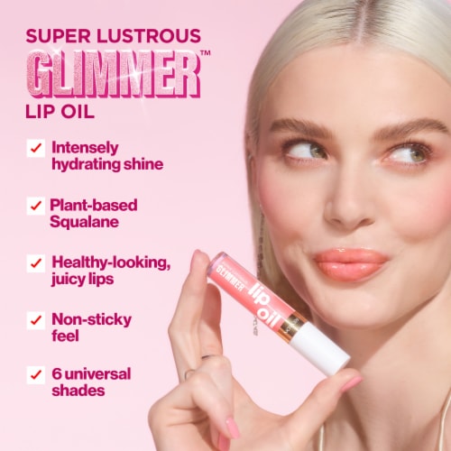 Revlon Super Lustrous Glimmer Lip Oil 004 Gone Rose Perspective: left