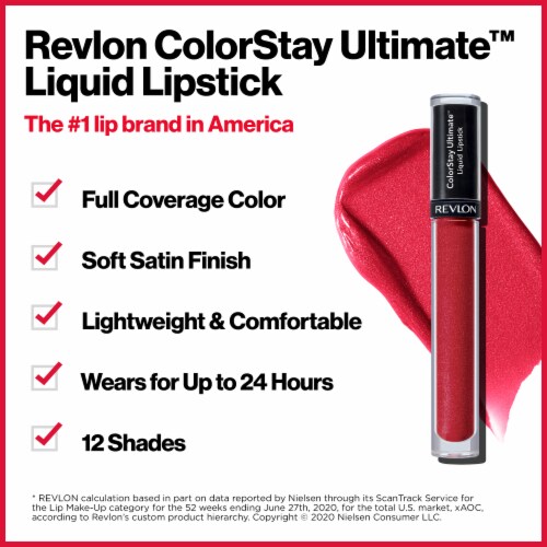 Revlon Colorstay™ Ultimate Premier Plum Liquid Lipstick Perspective: left