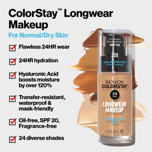 Revlon Colorstay Normal/Dry Skin Buff Makeup Perspective: left