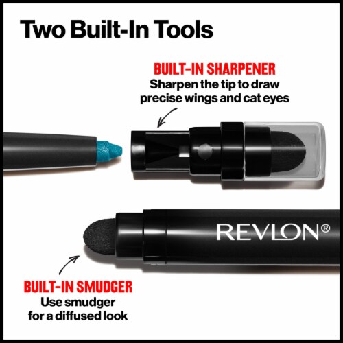 Revlon ColorStay 210 Teal Eyeliner Perspective: left
