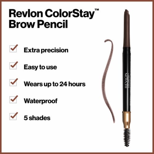 Revlon ColorStay Brow Pencil 220 Dark Brown Perspective: left
