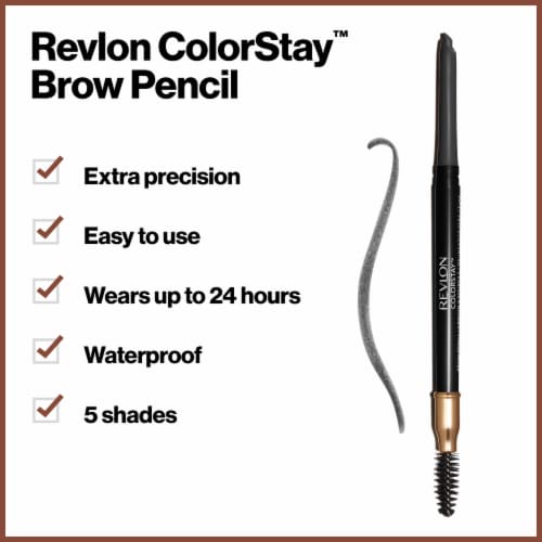 Revlon ColorStay Brow Pencil 225 Soft Black Perspective: left