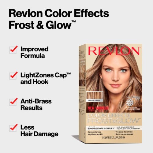 Revlon Color Effects Frost & Glow Permanent Hair Color Highlight Kit Shade 20 Blonde Perspective: left