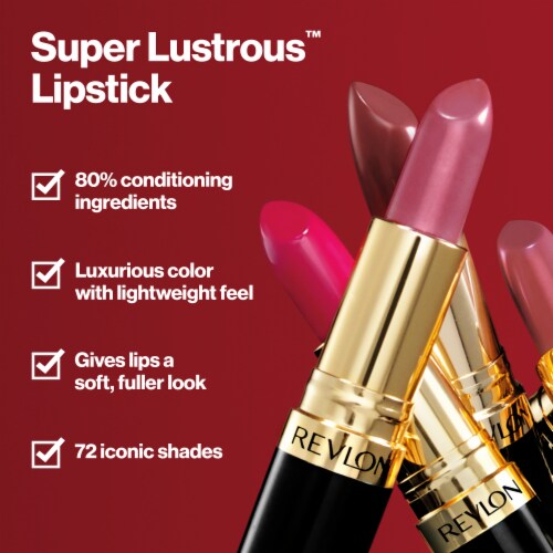 Revlon Super Lustrous Blushing Mauve Pearl Lipstick Perspective: left