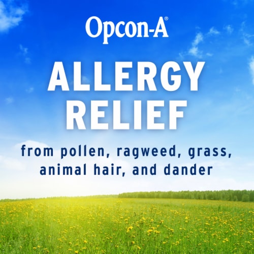 Opcon-A Allergy Eye Drops Antihistamine Drops to help Redness Relief Multipack Perspective: left
