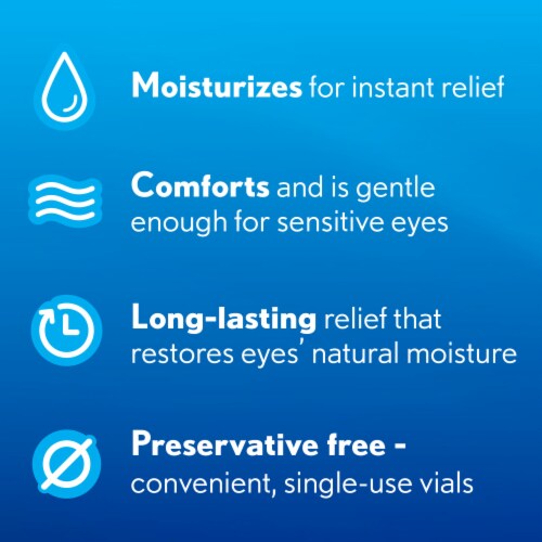 Soothe Eye Drops for Dry Eyes Preservative Free Lubricant Eye Drops Single Use Vials Perspective: left