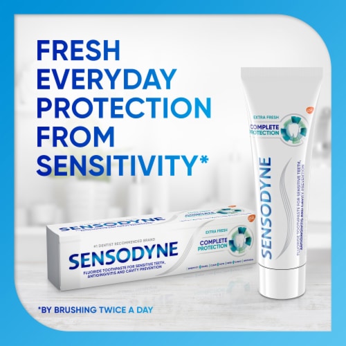 Sensodyne Complete Protection Sensitive Extra Fresh Toothpaste Perspective: left