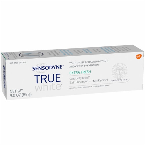 Sensodyne True White Extra Fresh Sensitivity Toothpaste Perspective: left