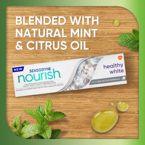 Sensodyne Nourish Gentle Whitening Toothpaste Perspective: left