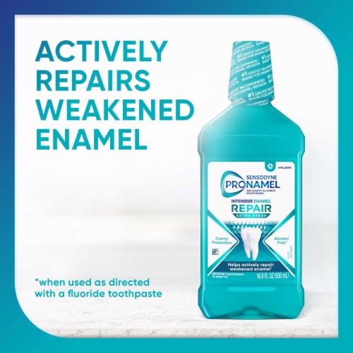Sensodyne Pronamel Intensive Enamel Repair Mouthwash, Extra Fresh Perspective: left