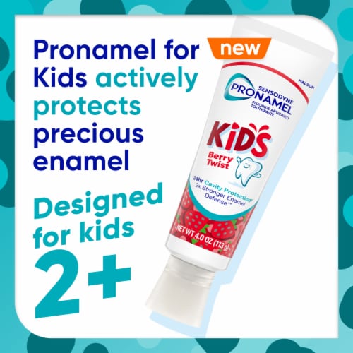 Sensodyne Pronamel Kids Toothpaste, Fluoride Anticavity Toothpaste, Berry Twist Flavored Perspective: left