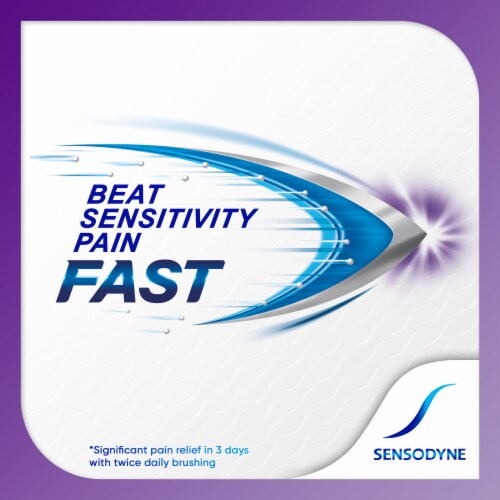 Sensodyne Rapid Relief Sensitive Extra Fresh Toothpaste Perspective: left