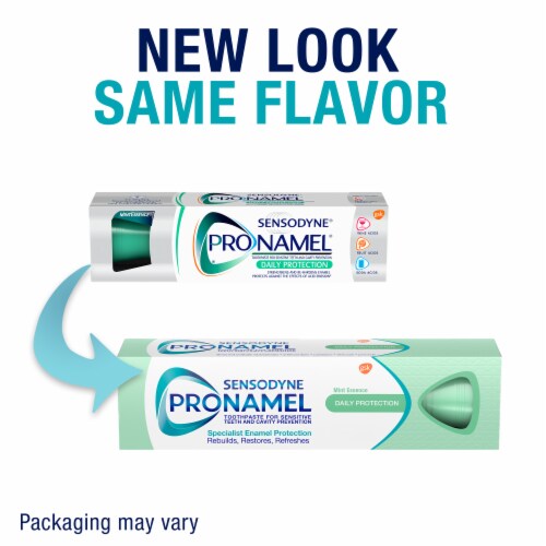 Sensodyne Pronamel Daily Protection Enamel Mint Essence Toothpaste Perspective: left