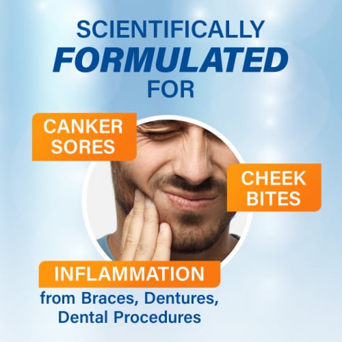 Orajel 2X Antiseptic Mouth Sore Rinse Mint For Canker Sores & Gum Irritation Kills Bacteria Perspective: left
