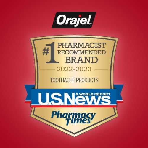 Orajel™ 4x Medicated Toothache & Gum Instant Pain Relief Gel Perspective: left
