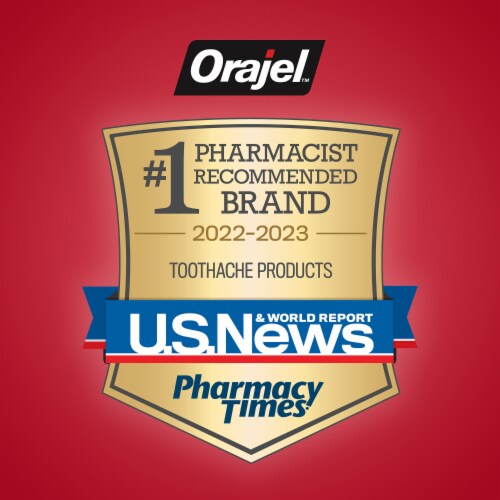 Orajel™ 4x Medicated Toothache & Gum Instant Pain Relief Gel Perspective: left