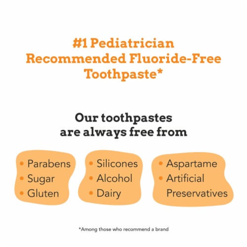Orajel™ Baby Tooth & Gum Bright Banana Apple Cleanser and Toothbrush Perspective: left