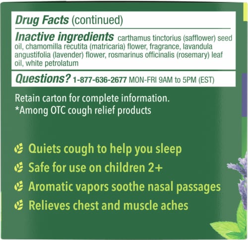Mentholatum® Maximum Strength Nighttime Vaporizing Rub Cough Relief Perspective: left