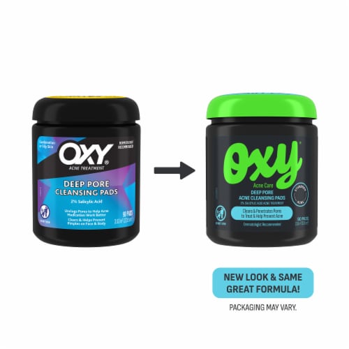 Oxy® Daily Defense Deep Pore Cleansing Pads Perspective: left