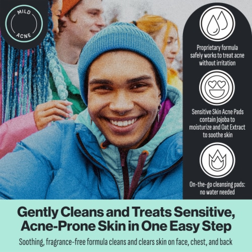 Oxy® Sensitive Skin Acne Face Cleansing Pads Perspective: left