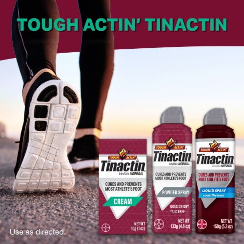 Tinactin® Toinaftate Antifungal Deodorant Powder Spray Can Perspective: left