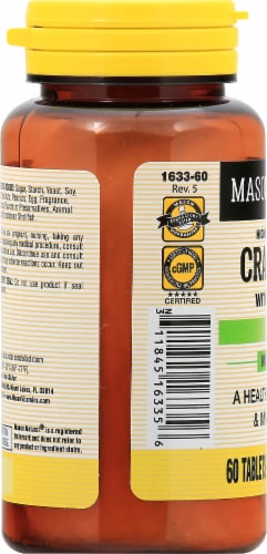 Mason Natural® Cranberry with Probiotic Supplement Tablets Perspective: left
