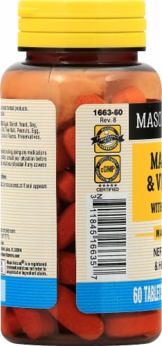 Mason Natural® Magnesium & D3 with Turmeric Tablets Perspective: left