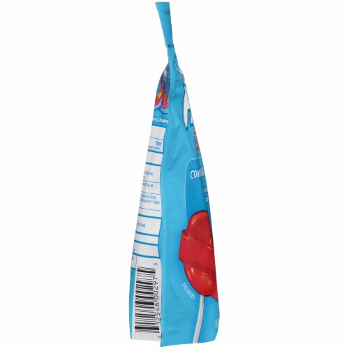 HALLS Kids Cherry Flavor Sore Throat & Cough Suppressant Menthol Pops Perspective: left