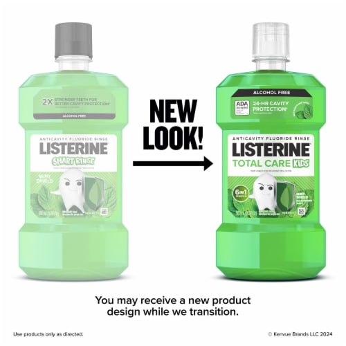 Listerine Smart Rinse Mint Shield Mouthwash Perspective: left