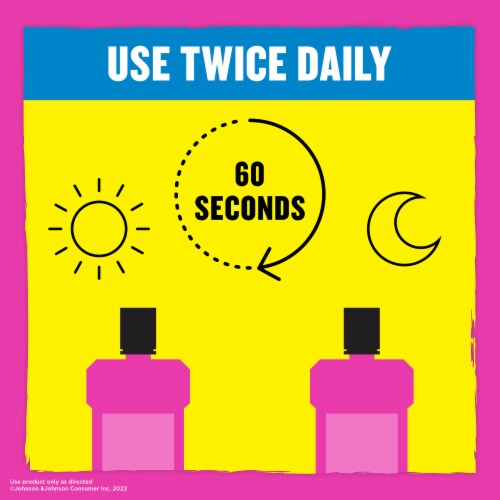 Listerine Smart Rinse Pink Lemonade Mouthwash Perspective: left