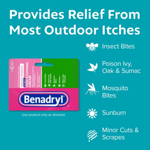 Benadryl Original Strength Itch Relief Cream Topical Analgesic Perspective: left