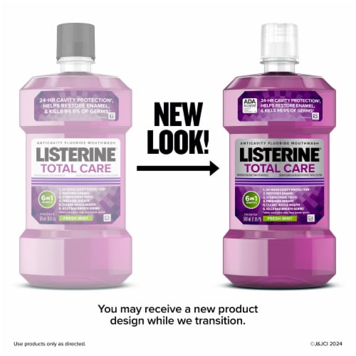 Listerine Total Care Fresh Mint Anticavity Mouthwash Perspective: left