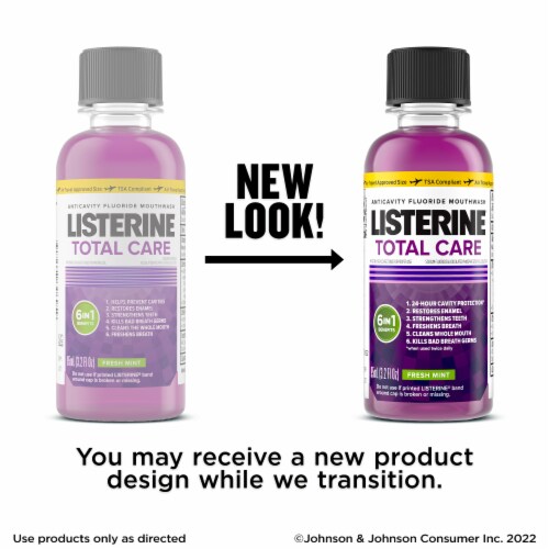 Listerine Total Care Fresh Mint Anticavity Mouthwash Perspective: left