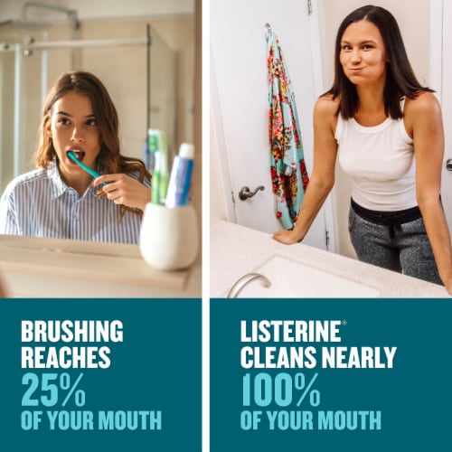 Listerine Ultraclean Cool Mint Antiseptic Mouthwash Perspective: left